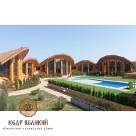 Уникальная гостиница из Кедра в Астрахани 350 м2