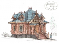 <b>Дом из Кедра 200м2</b> - «Эксклюзивные кедровые дома - Русское зодчество», Автор Василий Щербахо