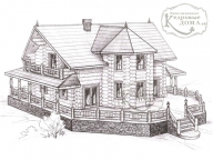 <strong>Дом из Кедра 320 м2</strong> - «Красивые дома из кедра ручной рубки - Классика». Архитектор Василий Щербахо