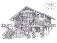 <strong>Дом из Кедра 500 м2</strong> - «Красивые дома из кедра ручной рубки - Шале». Автор Василий Щербахо 