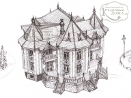 <b>Дом из Кедра 650 м2</b> - «Эксклюзивные кедровые дома - Русский стиль». Автор Василий Щербахо