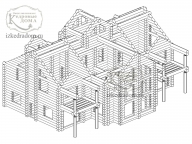 Проектирование эксклюзивного дома из кедра: вид сруба