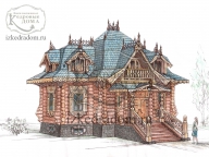 Красивый дом в <strong>Русском</strong> стиле площадью <strong>160 м2, Художественный проект</strong>