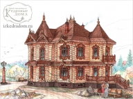 <b>Дом из Кедра 250м2</b> - «Эксклюзивные кедровые дома - Русский стиль», Авторы Виктор Жестков и Василий Щербахо